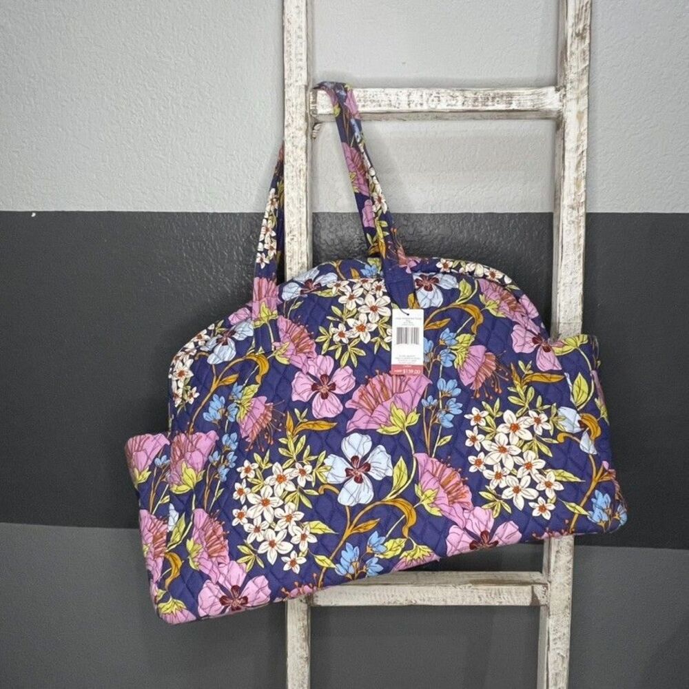 Vera Bradley Coffee Garden Large Weekender Travel Bag & Essential Grand Tote NWT - Picture 3 of 14